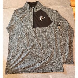 Fanatics Atlanta Falcons NFL Pro Line Quarter Zip Pullover Men's M Heather Gray